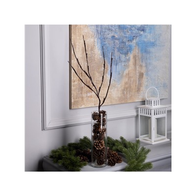 Светодиодная ветка 70 см, 20 LED, коричневая, батарейки AAх2 (не в комплекте), свечение белое