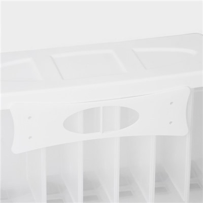 Контейнер с дозатором для хранения сыпучих продуктов, 6 ячеек, 39×14.5×32 см, белый