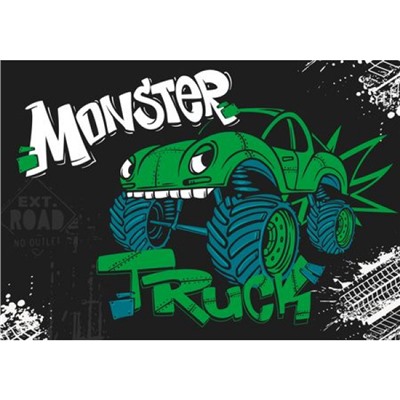 Настольное покрытие для труда 33х23 см НПД-1 "MONSTER TRUCK" пластик Пчелка