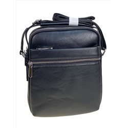 Сумка мужская из натуральной кожи, цвет черный