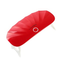 УЦЕНКА Лампа для гель-лака Luazon LUF-12, LED, 6 Вт, 6 диодов, USB, красная
