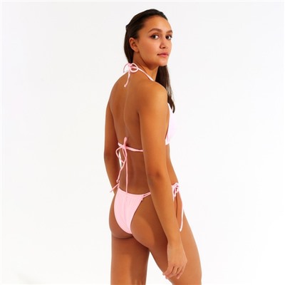 Купальник раздельный с завязками женский MINAKU, розовый, размер 46
