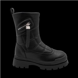 Сапоги на меху GW17-1 черные п/п