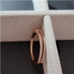 Кольцо ювелирная бижутерия коллекция "Дубай", покрытие позолота, вставка: фианиты, цвет: прозрачный, 16 р, арт.219.415-16