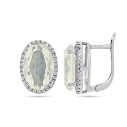 Серьги из серебра лунный камень, МЦВ83