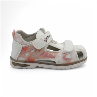 Сандалии детские В566-18 бело розовые