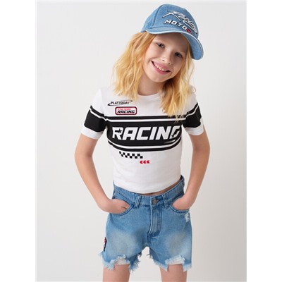 Фуфайка трикотажная для девочек (футболка)