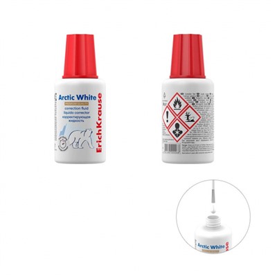 Штрих 20мл с кисточкой спирт ЕК6 Arctic White ErichKrause