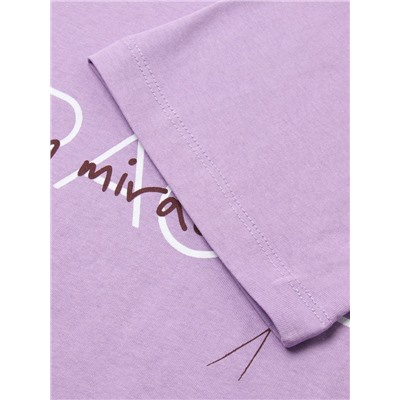 Футболка женская Ohana market, сиреневая, размер 46