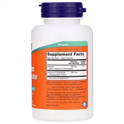 Now Foods, D-глюкарат кальция, 500 мг, 90 растительных капсул