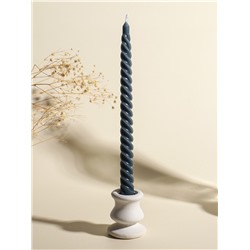 Набор свечей витых, 2×25 см, 4 шт., палитра серого, 25.5×8.8×2.4 см