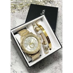 Подарочный набор для женщин часы, 2 браслета + коробка #22852958