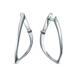 Серьги из серебра родированные 311127