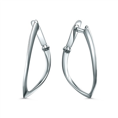 Серьги из серебра родированные 311127