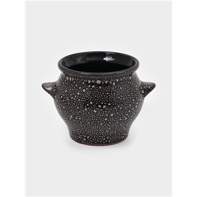 УЦЕНКА Горшок керамический для запекания №6, 0.65 л / 12×12 см, мрамор, нет крышки