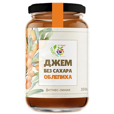 Джем Облепиха без сахара 350 гр.
