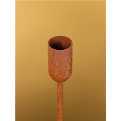 Подсвечник на 1 свечу текстурный «Бисквит», 8×8×25.5 см