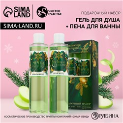 Подарочный набор «С новым годом», гель для душа и пена для ванны, 2×250 мл, Чистое счастье