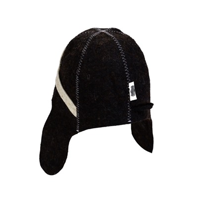 Шапка для бани и сауны «Шлем пилота», полиэфир 70%, шерсть 30%, тёмная, «Добропаровъ»