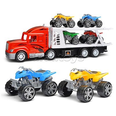 Автовоз "Мега сила" с квадроциклами, под колпаком