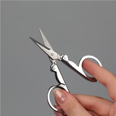 Ножницы маникюрные, прямые, складные, 9 см