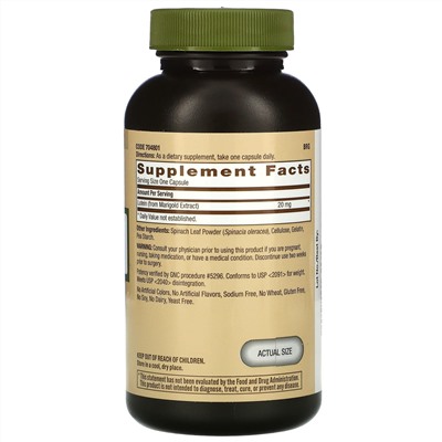 GNC, Lutein, 20 mg, 60 Capsules