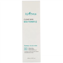 Isntree, Тонер Clear Skin BHA Toner, 200 мл (6,76 жидк. унции)