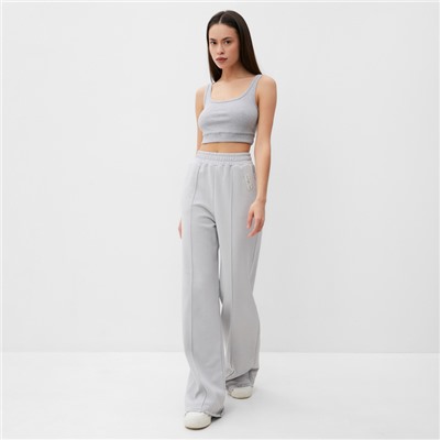 Топ укороченный женский Mist Old School, размер 44, серый