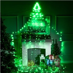 Светодиодная фигура «Ёлка» 3.5 м, пластик, 9 нитей, 31 В, свечение зелёное