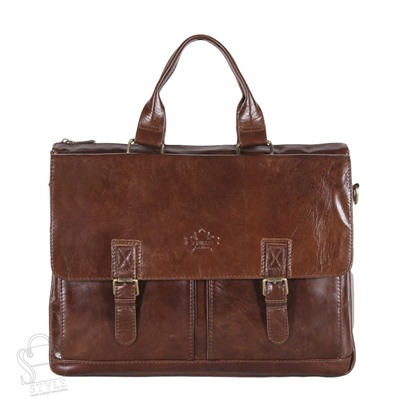 Портфель мужской кожаный 0067Z coffee  Zinimsk