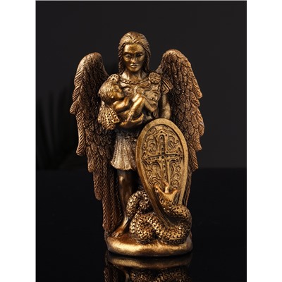 Фигурка гипс «Архангел Михаил», 14×9×4 см, под бронзу