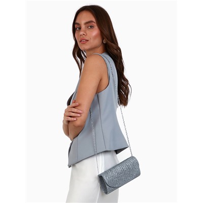 Сумка женская на магните, серебристая