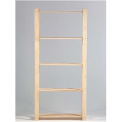 Стеллаж деревянный усиленный, 5 полок, 170×74×28 см