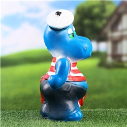 Садовая фигура из гипса «Бегемот - моряк», 17×17×29 см