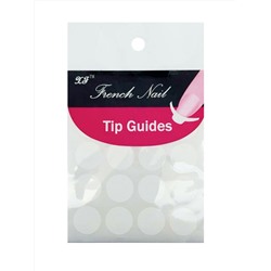 Planet Nails Трафарет для французского маникюра круглый, белый 7449