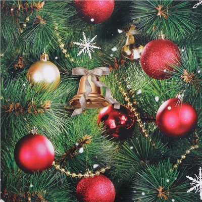 Упаковочная бумага на новый год «Праздник у ёлки», 50×70 см, глянцевая