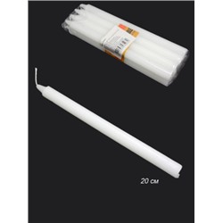 Свеча стержень белая 8 штук 20х1,5 см / G354-4 /уп 60/