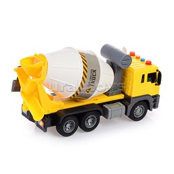 Машина "Бетономешалка" 1:16 (свет, звук) в коробке (цвет желтый)