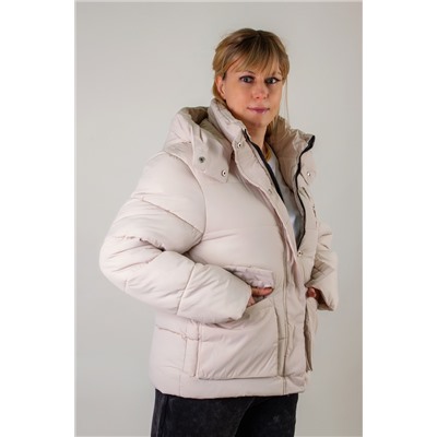 Демисезонная куртка с отделкой Квадраты арт.811