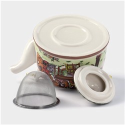 Чайник заварочный «Парк», 600 мл, с металлическим ситом, керамика