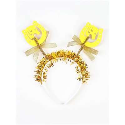 Ободок карнавальный новогодний «Лошадка», золотой