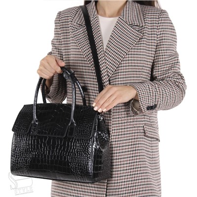 Сумка женская кожаная 6613VG black Vitelli Grassi