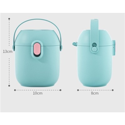 УЦЕНКА Контейнер для хранения детского питания Крокша Я 450 мл., с ложкой, голубой