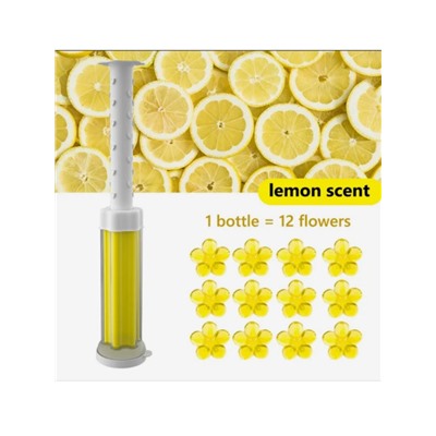 Гель освежитель-очиститель для унитаза в форме шприца, роза