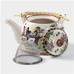 Чайник заварочный «Парк», 600 мл, с металлическим ситом, керамика