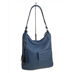 Женская сумка из искусственной кожи, цвет синий
