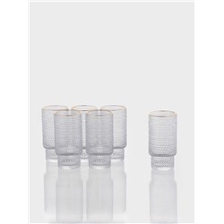 Набор стаканов «Талон», 450 мл, с золотой отводкой, 6 шт., стекло, прозрачный