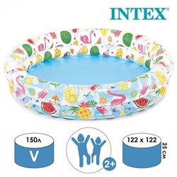 Бассейн надувной INTEX «Фрукты», 122×25 см, от 2 лет, 59421NP