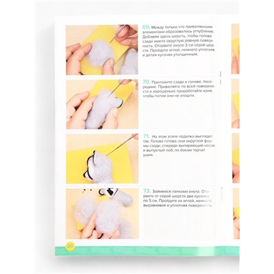 Валяние из шерсти. Игрушка брелок «Енот», набор для творчества