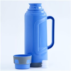 Термос TAKE IT EASY, 2 л, со стеклянной колбой, сохраняет тепло 24 ч, синий